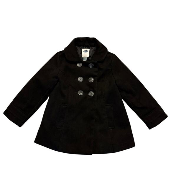 Old Navy Black Double Breasted Swing Pea Coat Size 4T - Picture 1 of 2